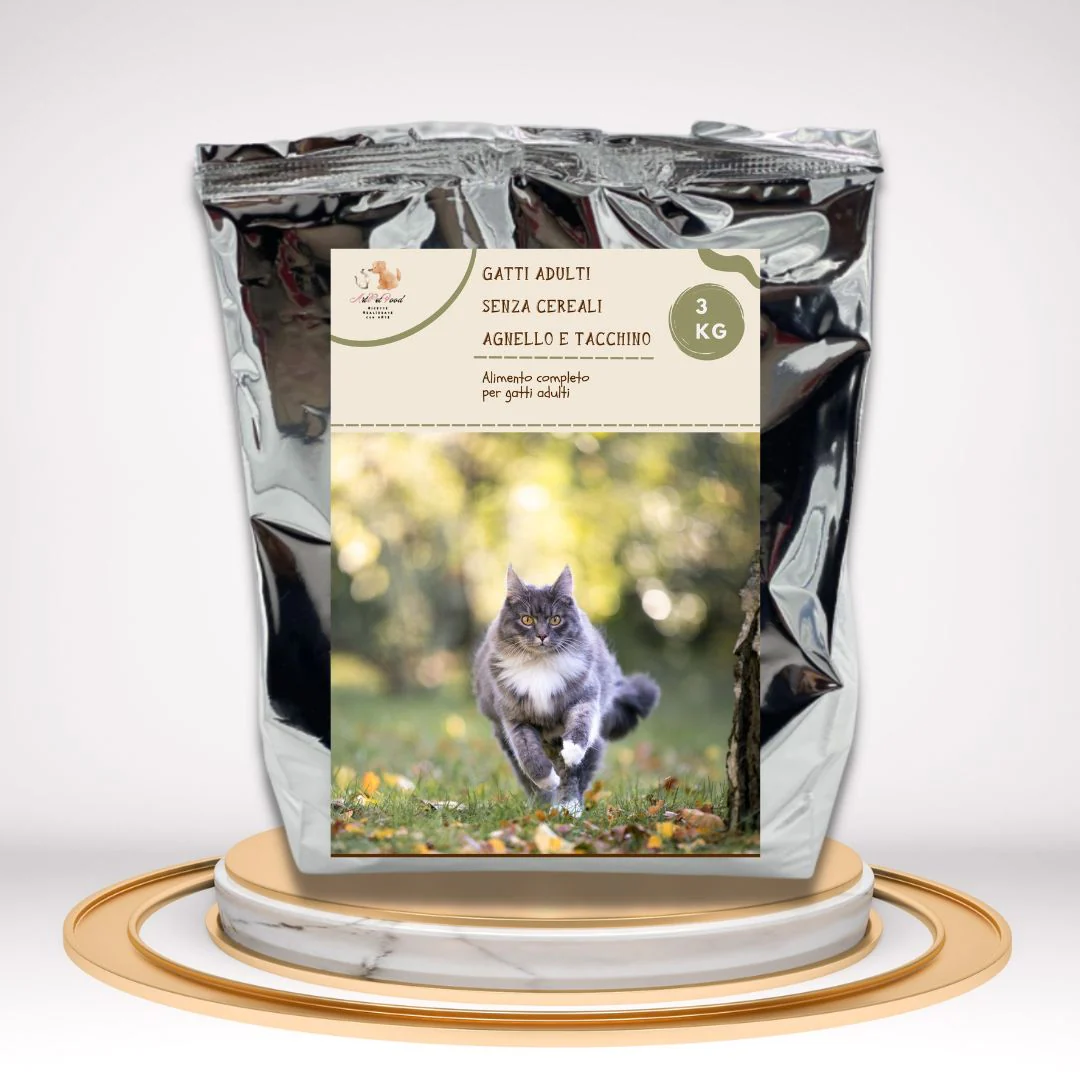 Alimento grain free per gatti adulti con Agnello e Tacchino da 3 kg