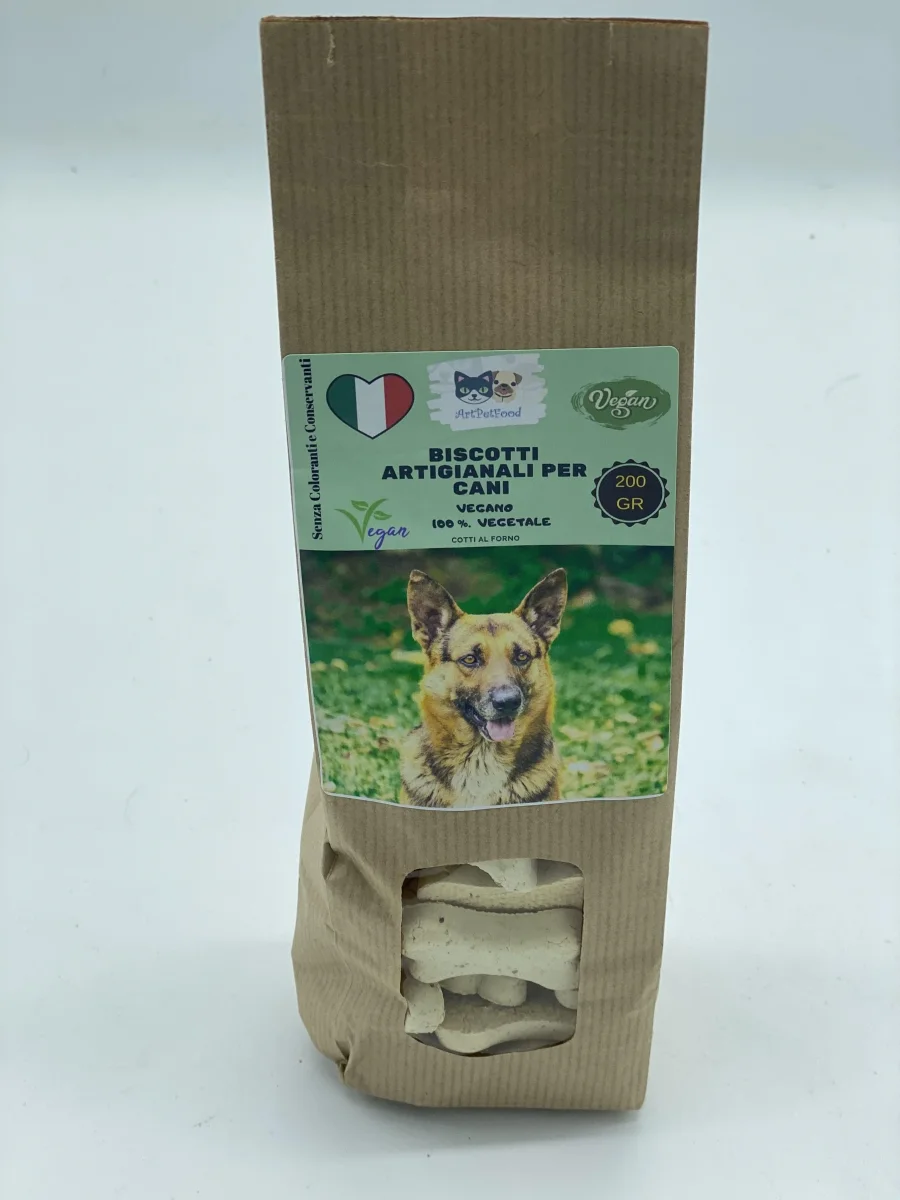 Biscotti Vegani artigianali  cotti al forno per cani di tutte le razze