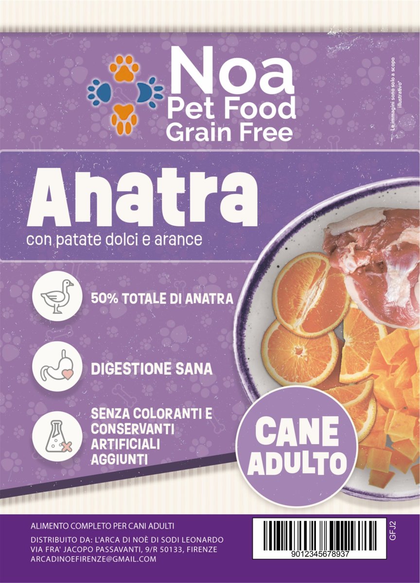 Noa Grain Free cane Anatra, Patate Dolci, Arancia e Menta, 2kg