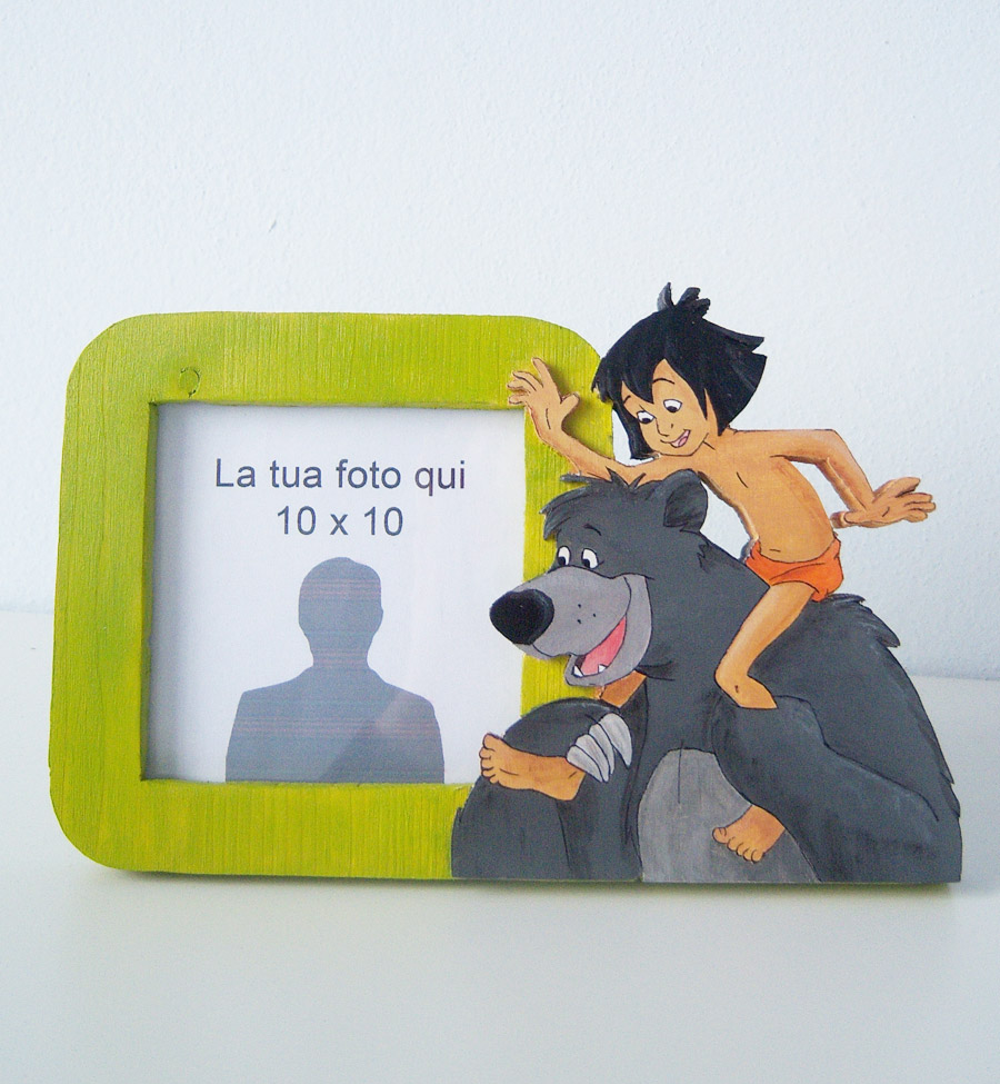 Cornice portafoto Baloo e Mowgli