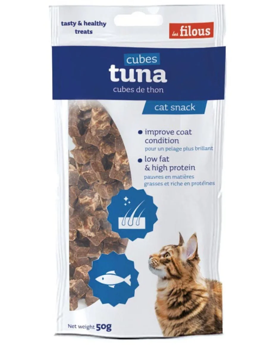 SNACK PER GATTI CUBETTI DI TONNO DA 50 GR