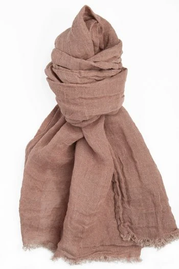 Sciarpa in Lino 100% - cipria - immagine 3
