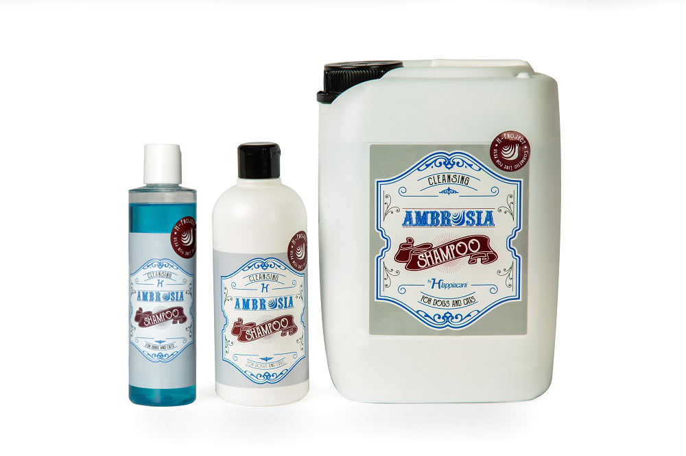 AMBROSIA Shampoo professionale a base di Bava di Lumaca e Cheratina per cani e gatti