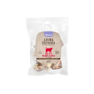 Snack carne essiccata per gatti cubetti polmone di manzo Anima Selvaggia 45 g